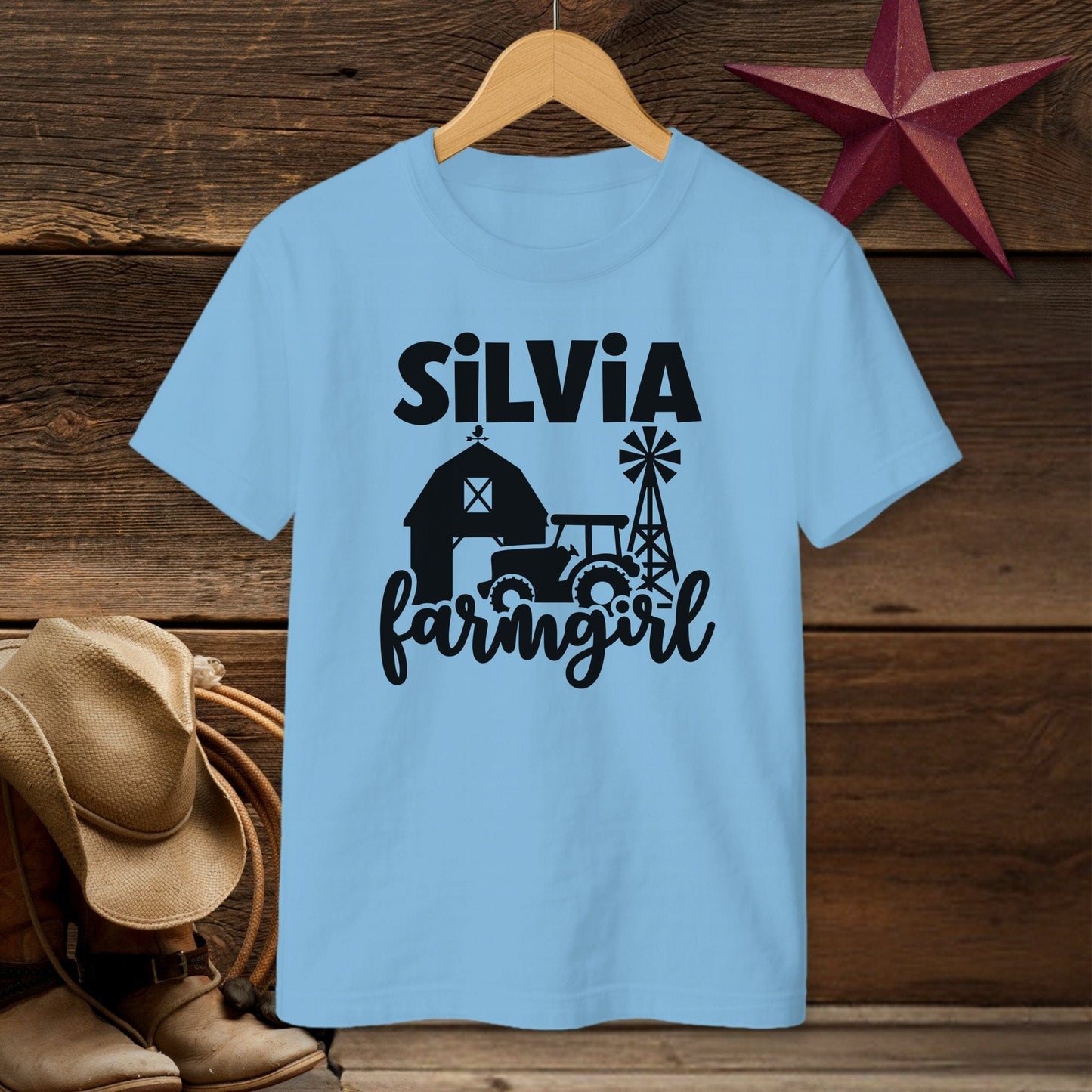 Personalized Farm Girl T-Shirt (Youth)