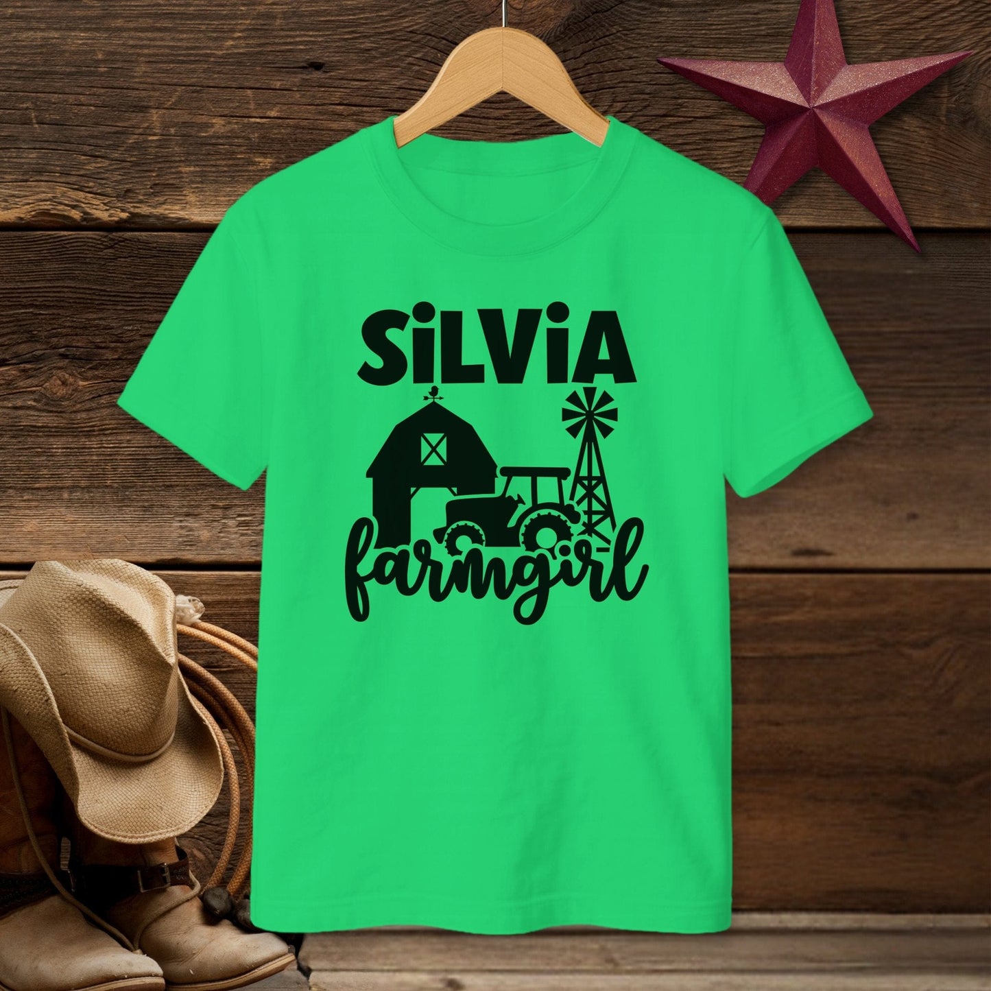 Personalized Farm Girl T-Shirt (Youth)