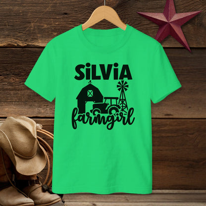 Personalized Farm Girl T-Shirt (Youth)