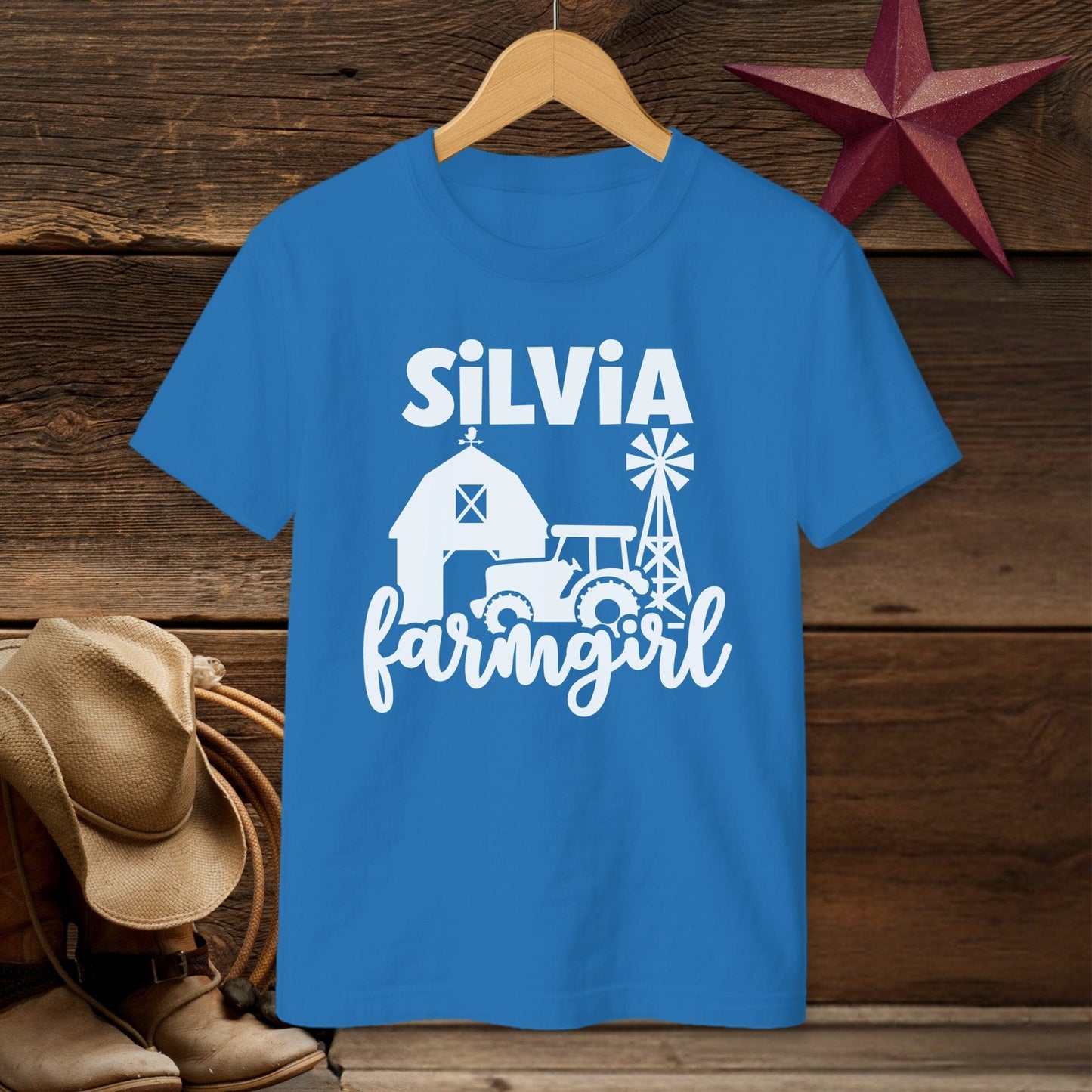 Personalized Farm Girl T-Shirt (Youth)