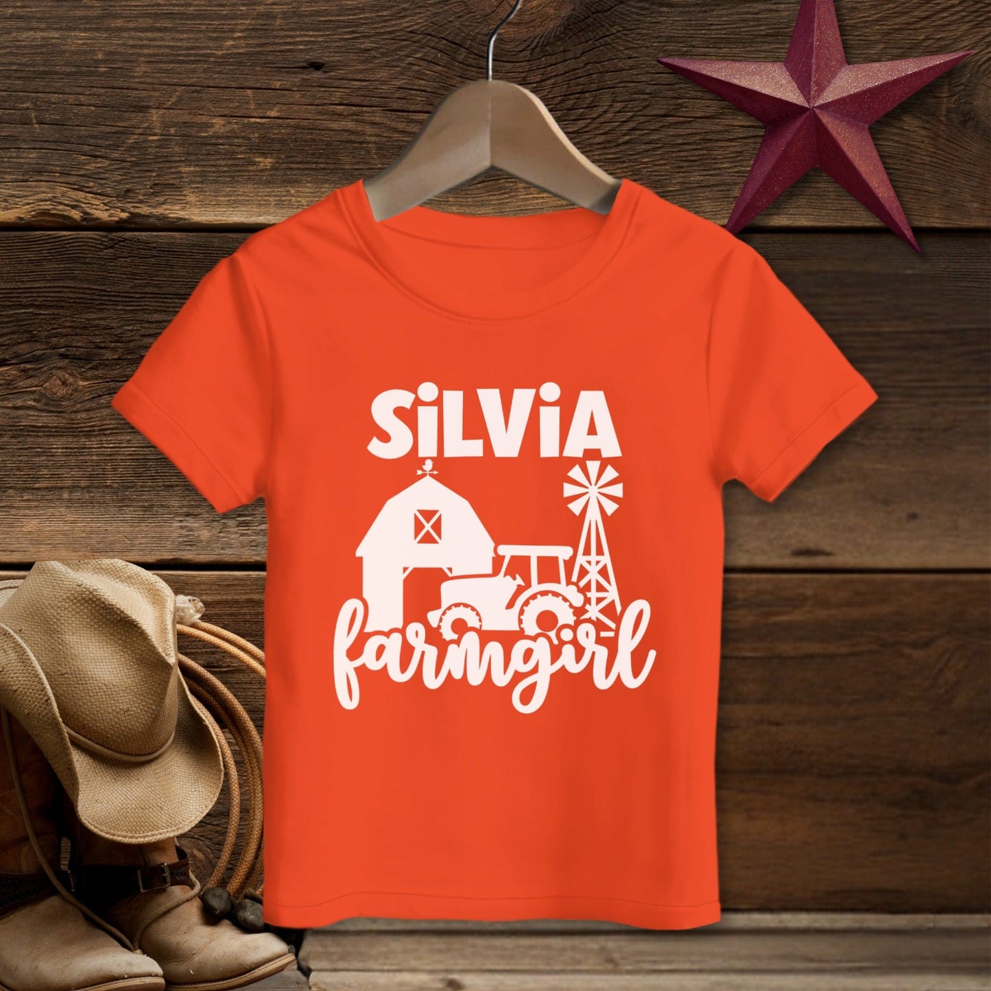 Personalized Farm Girl T-shirt (Toddler)