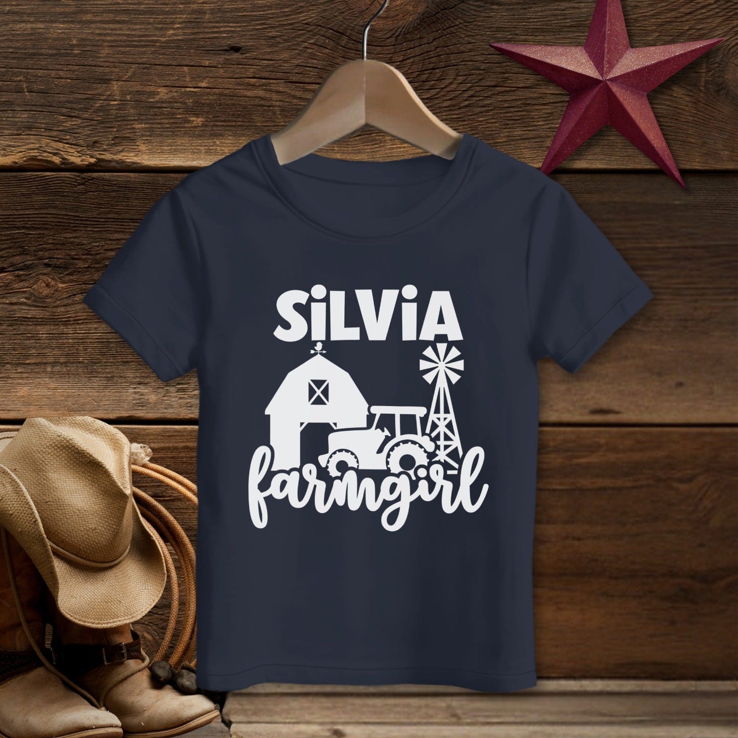 Personalized Farm Girl T-shirt (Toddler)