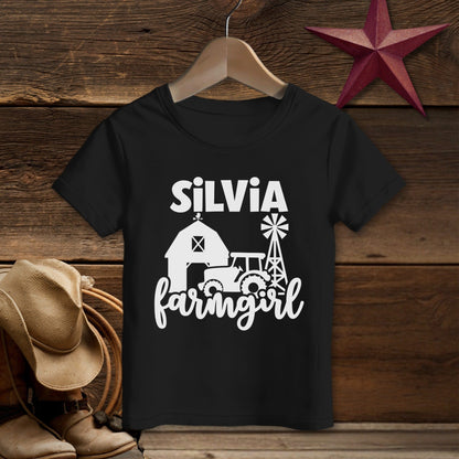Personalized Farm Girl T-shirt (Toddler)