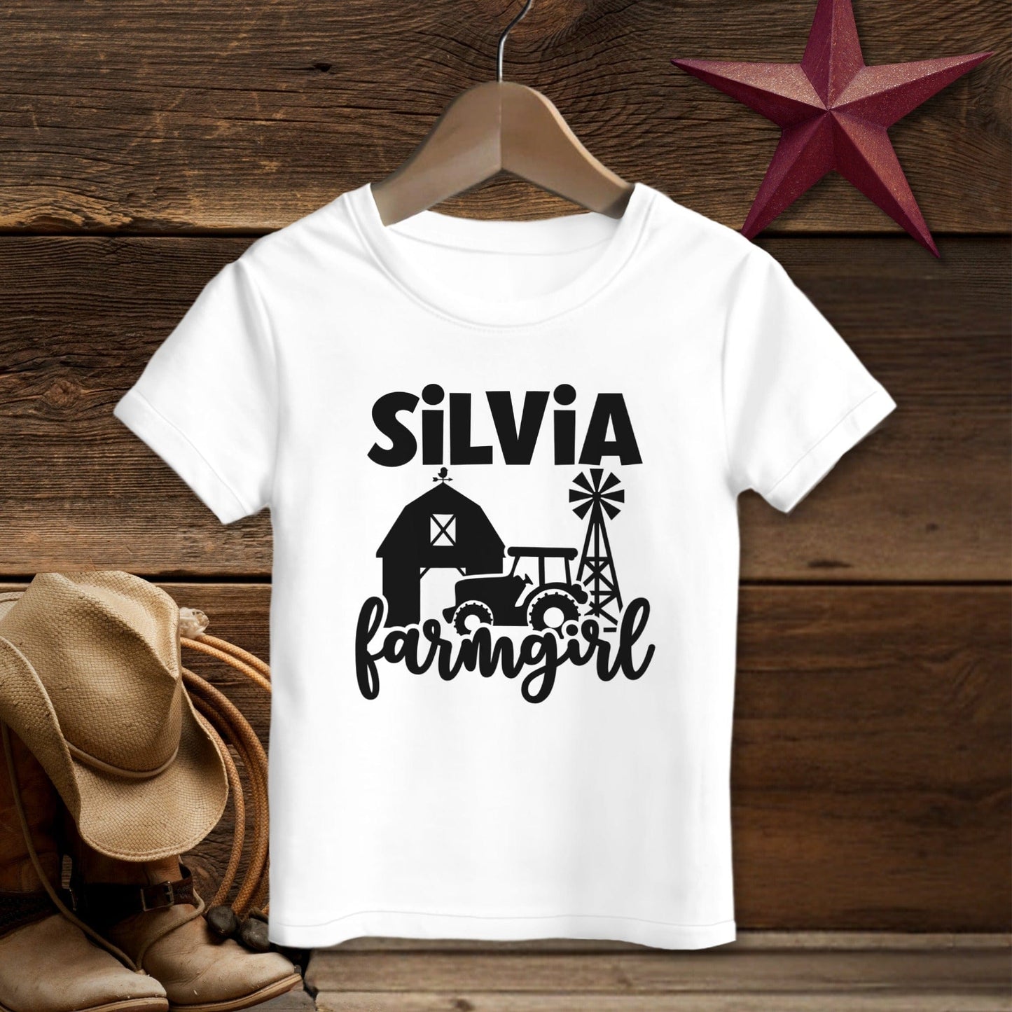 Personalized Farm Girl T-shirt (Toddler)