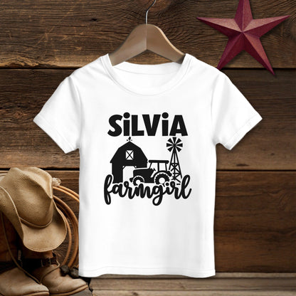 Personalized Farm Girl T-shirt (Toddler)