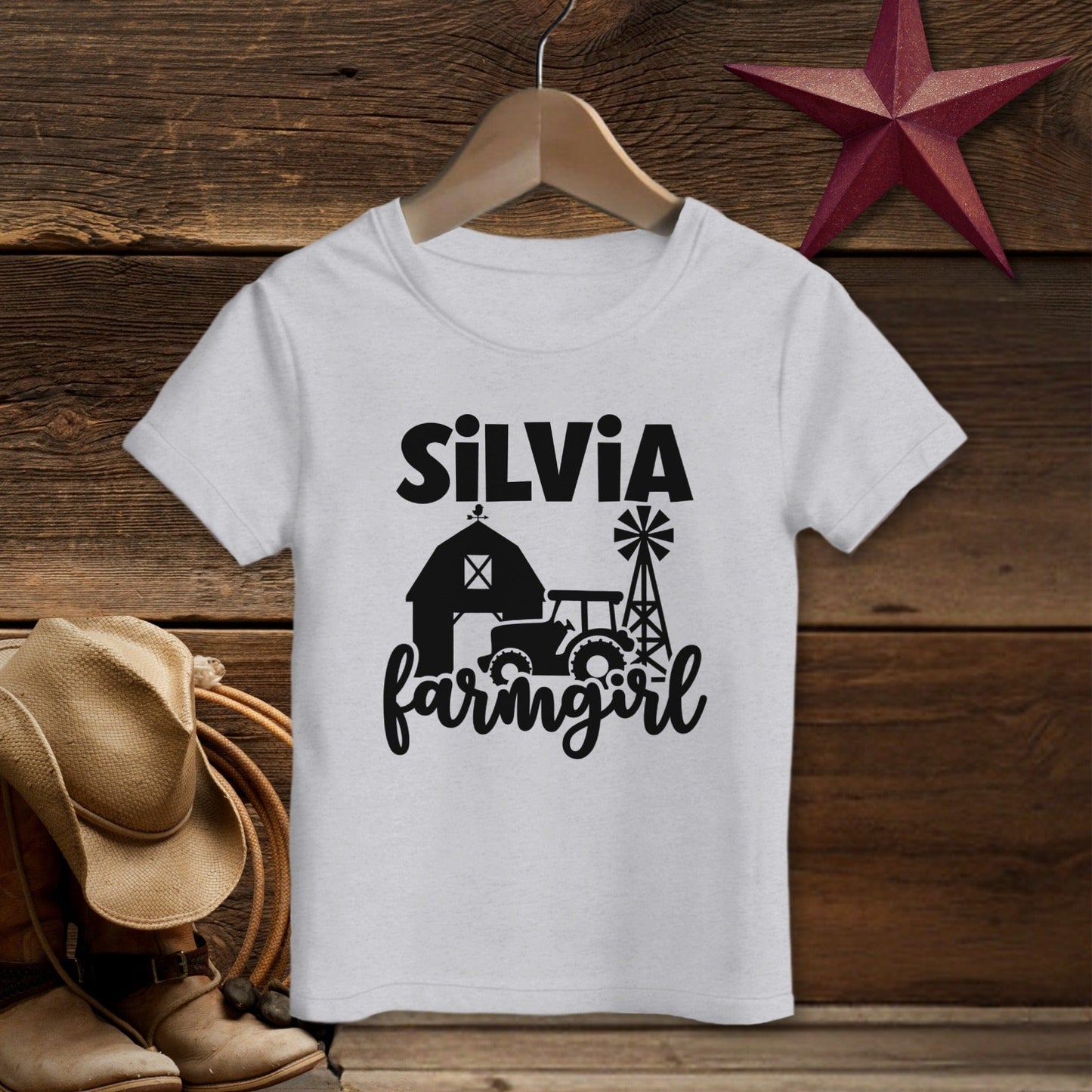 Personalized Farm Girl T-shirt (Toddler)