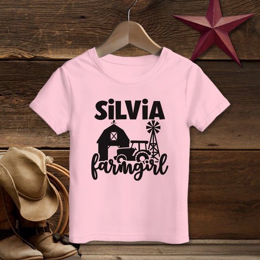 Personalized Farm Girl T-shirt (Toddler)