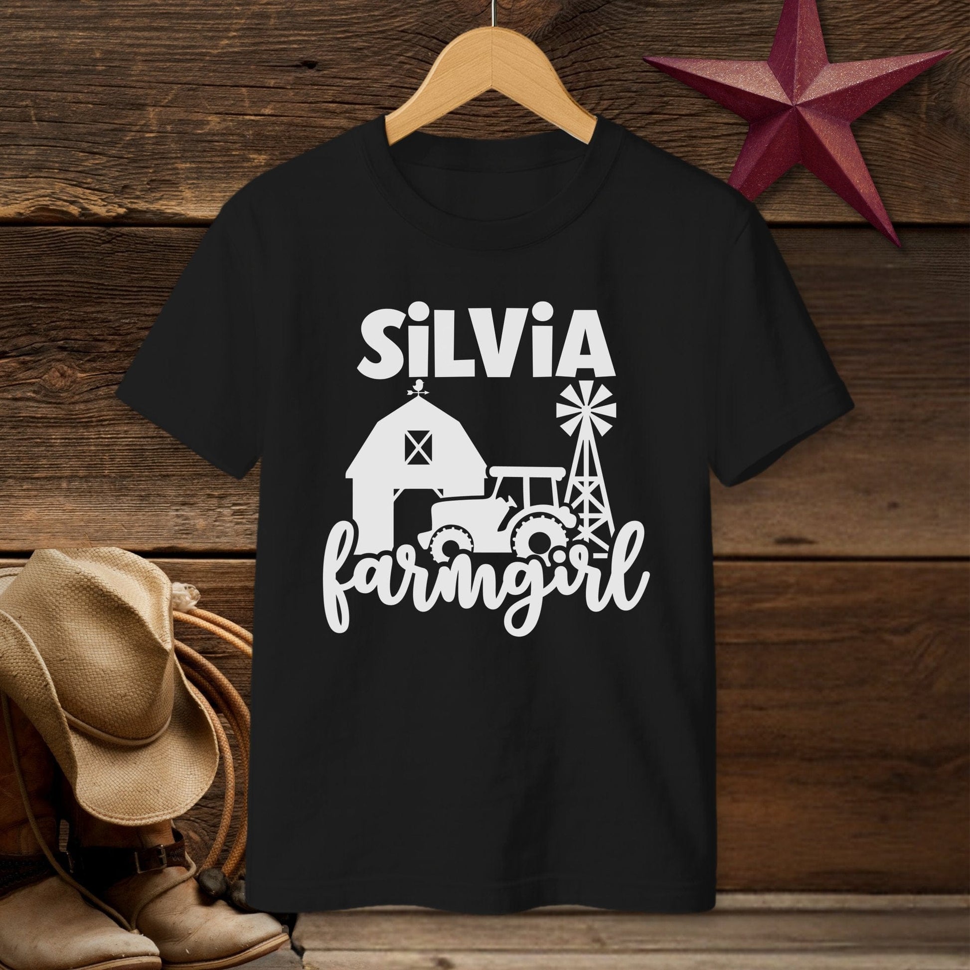 Personalized Farm Girl T-shirt (Youth)