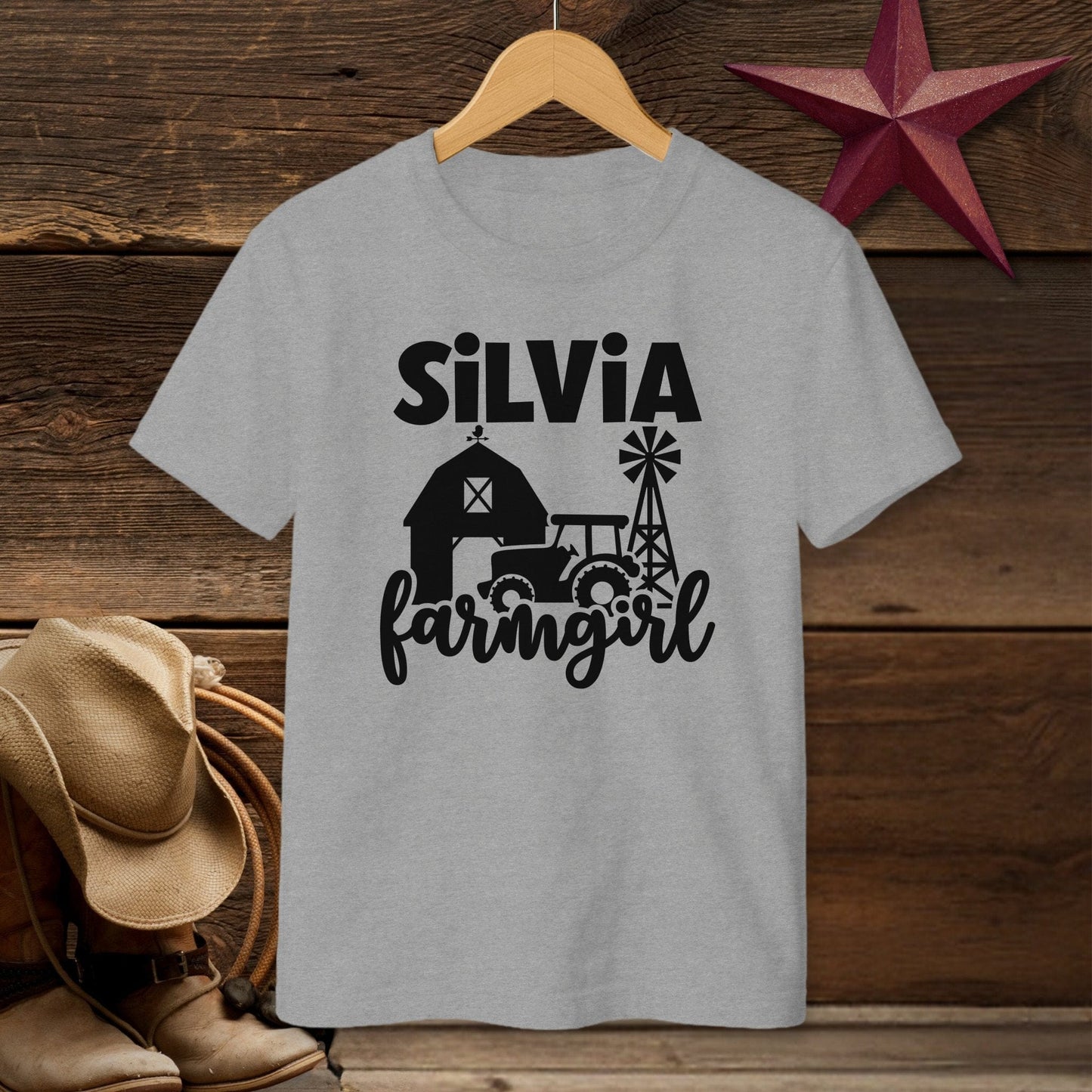 Personalized Farm Girl T-shirt (Youth)