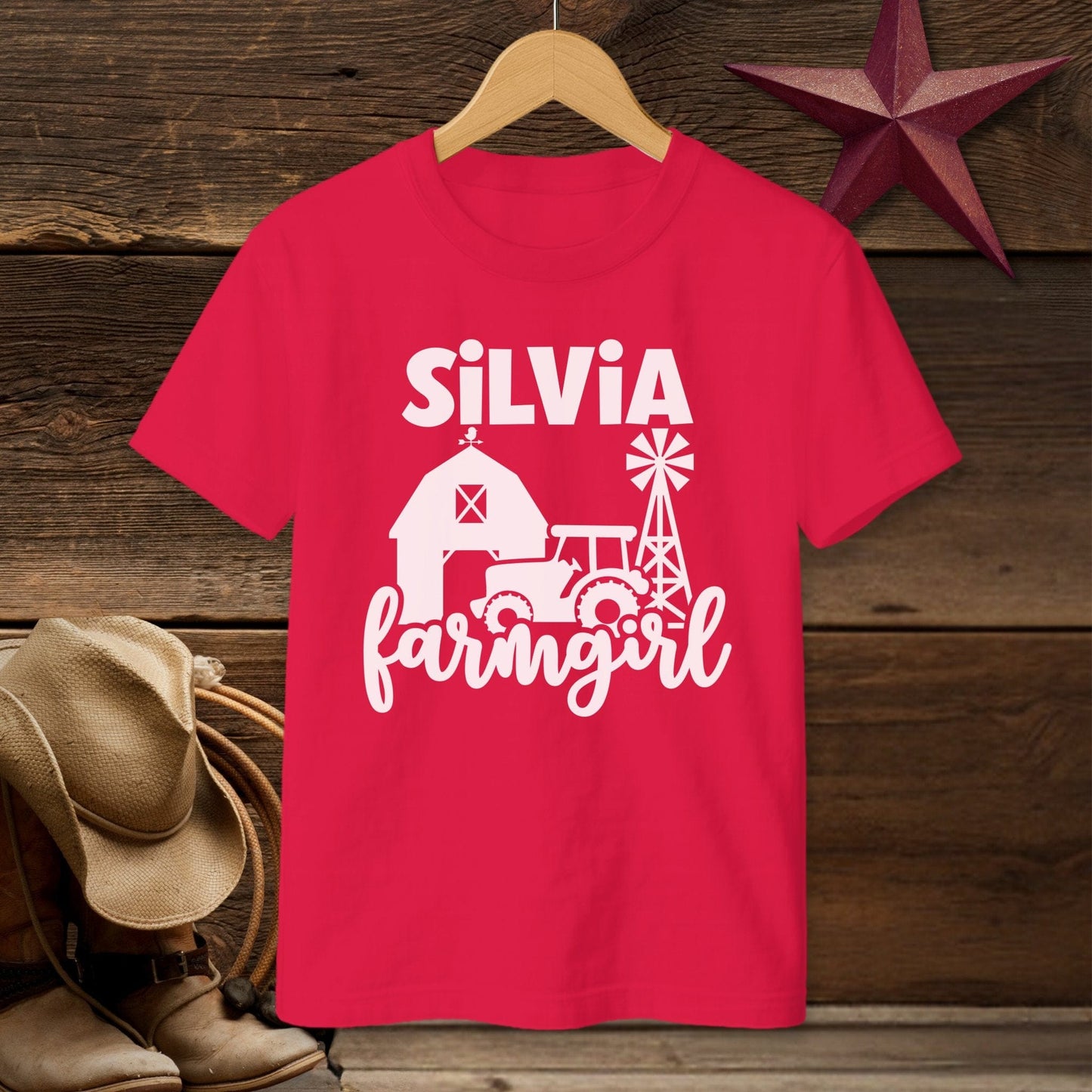 Personalized Farm Girl T-shirt (Youth)