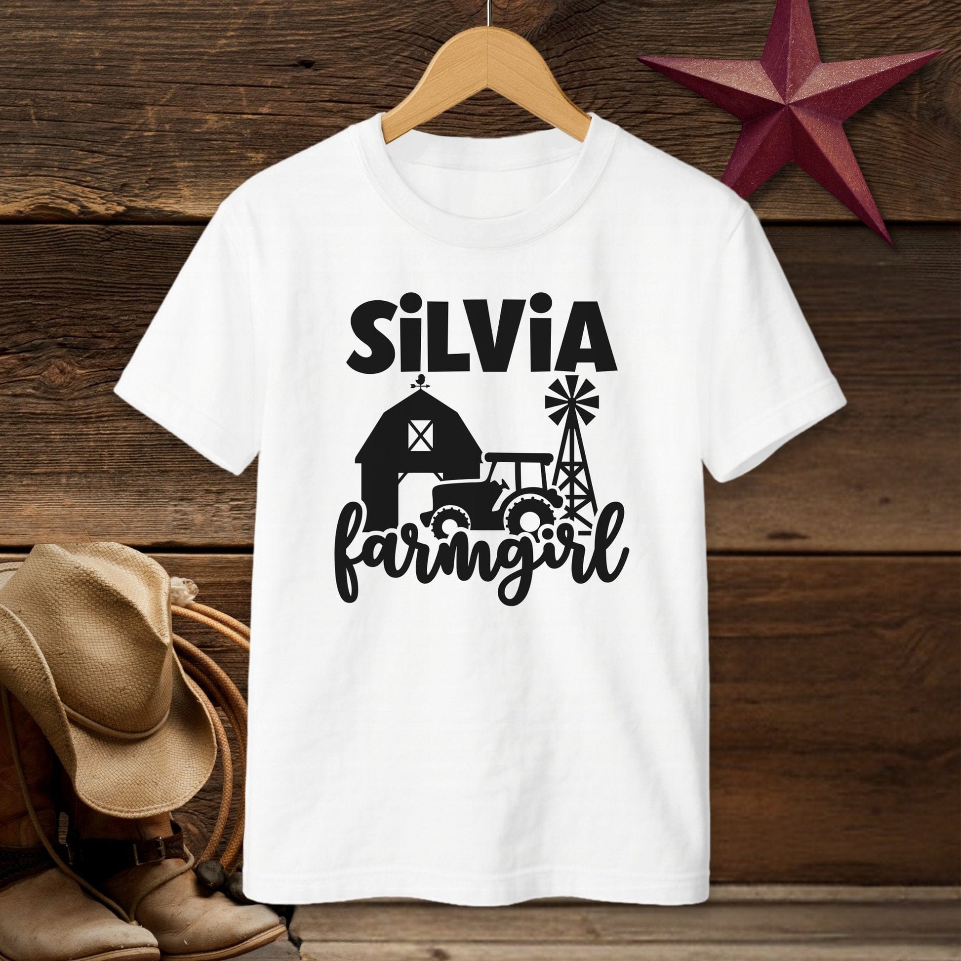 Personalized Farm Girl T-Shirt (Youth)
