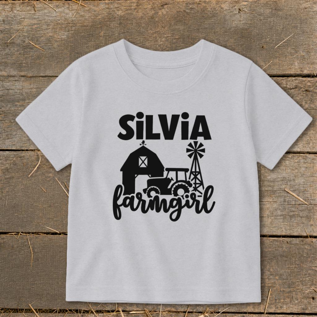 Personalized Farm Girl Toddler Tee
