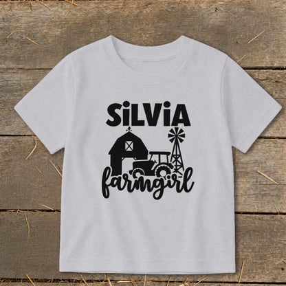 Personalized Farm Girl Toddler Tee