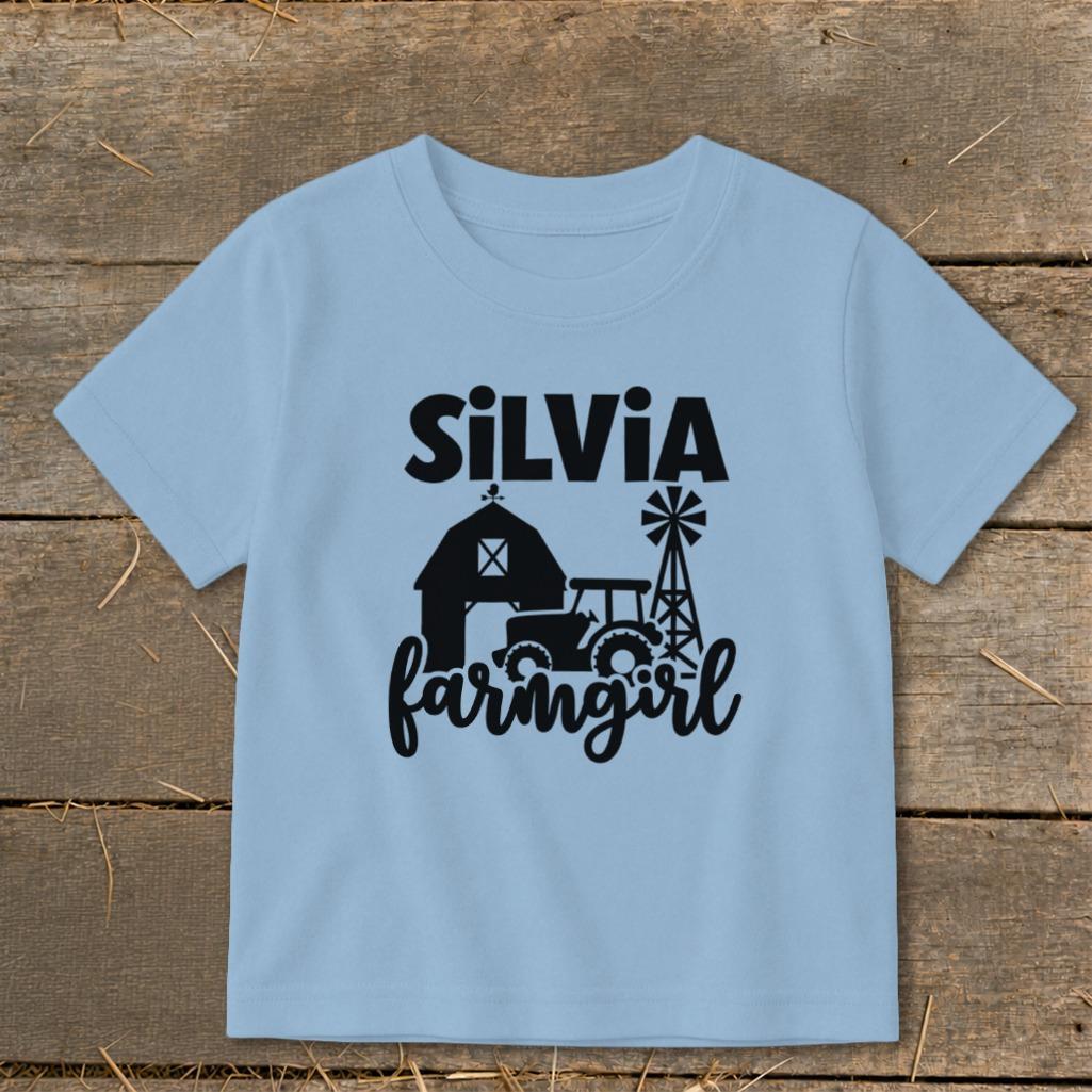 Personalized Farm Girl Toddler Tee