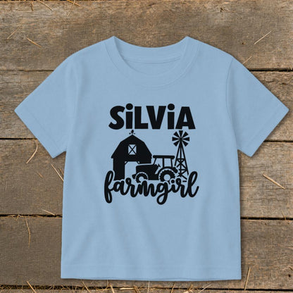 Personalized Farm Girl Toddler Tee