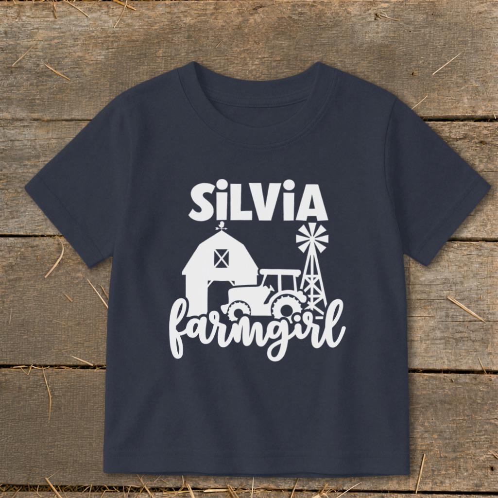 Personalized Farm Girl Toddler Tee