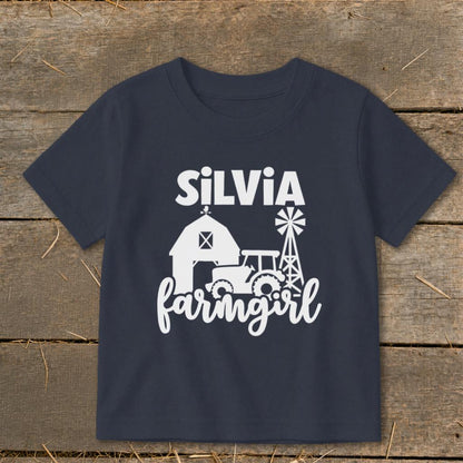 Personalized Farm Girl Toddler Tee