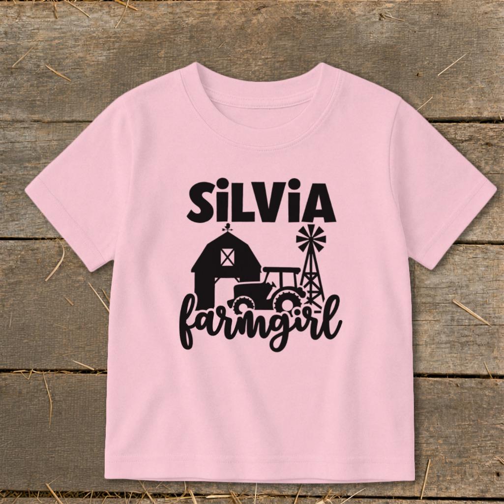 Personalized Farm Girl Toddler Tee