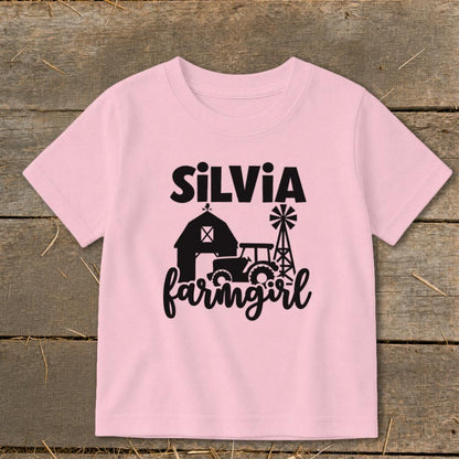 Personalized Farm Girl Toddler Tee