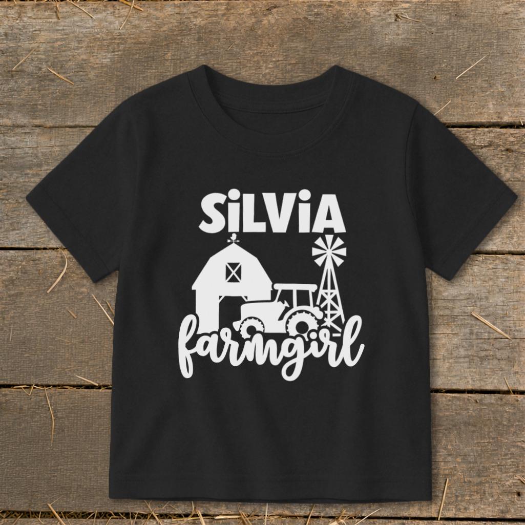 Personalized Farm Girl Toddler Tee