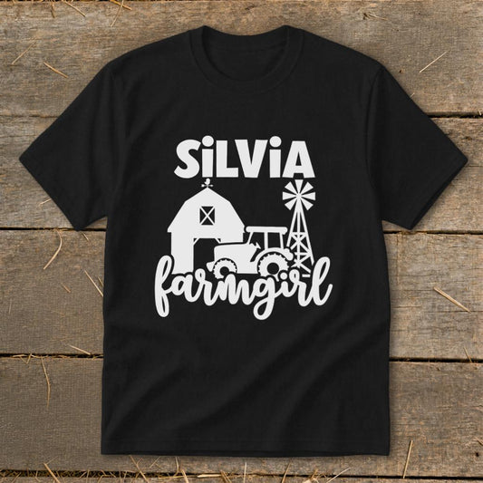 Personalized Farm Girl Youth Tee