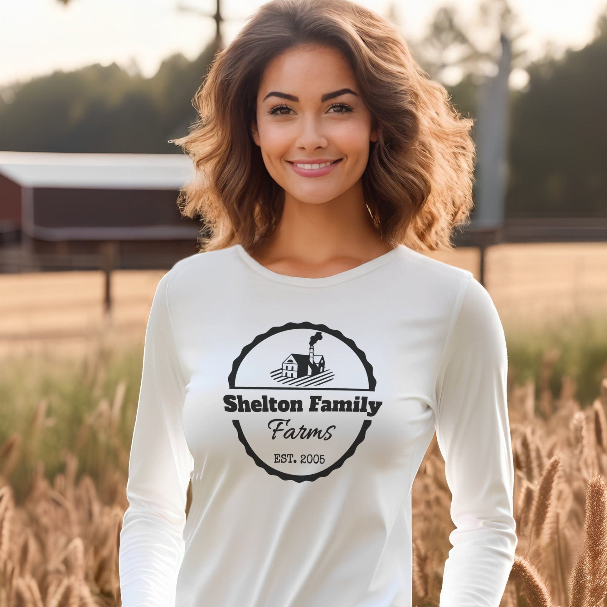 Personalized Farm Long Sleeve Tee