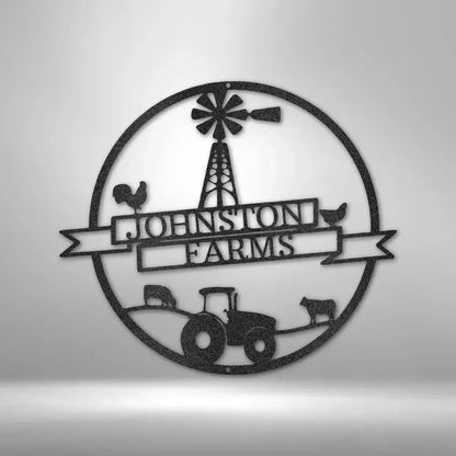 Personalized Farm Metal Art Sign