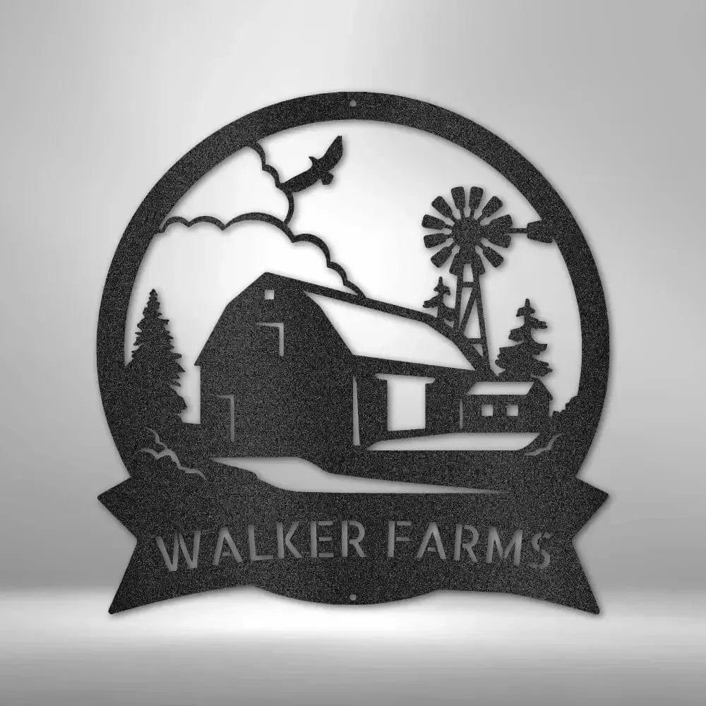 Personalized Farm Metal Art Sign