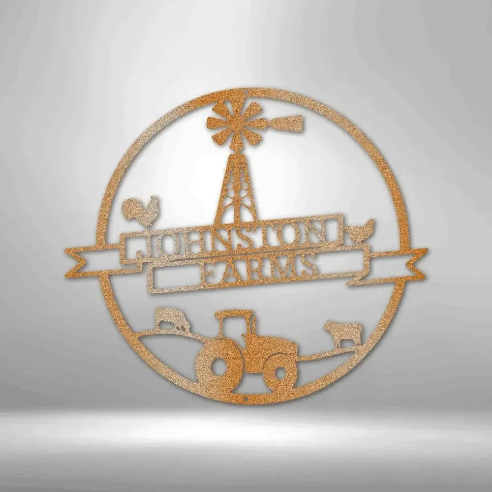 Personalized Farm Metal Art Sign