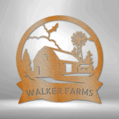 Personalized Farm Metal Art Sign