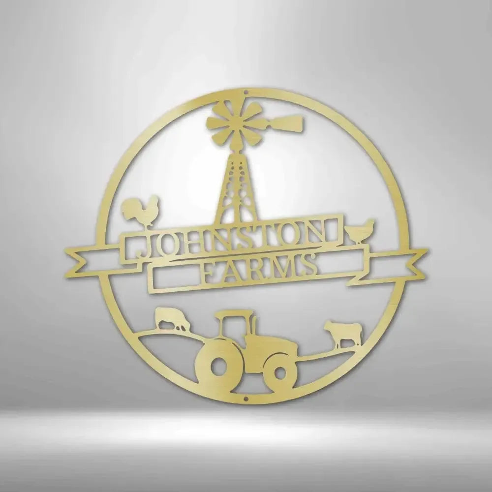 Personalized Farm Metal Art Sign