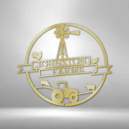 Personalized Farm Metal Art Sign
