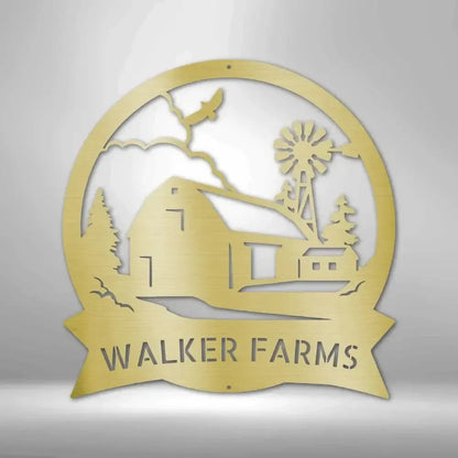 Personalized Farm Metal Art Sign