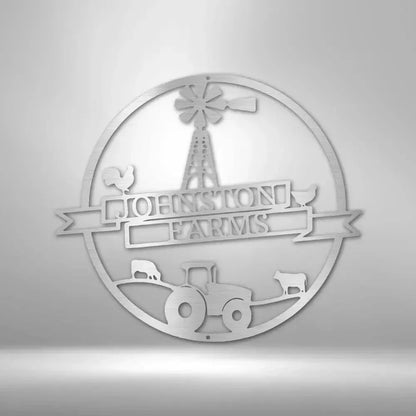 Personalized Farm Metal Art Sign