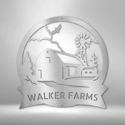 Personalized Farm Metal Art Sign