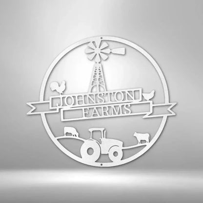 Personalized Farm Metal Art Sign