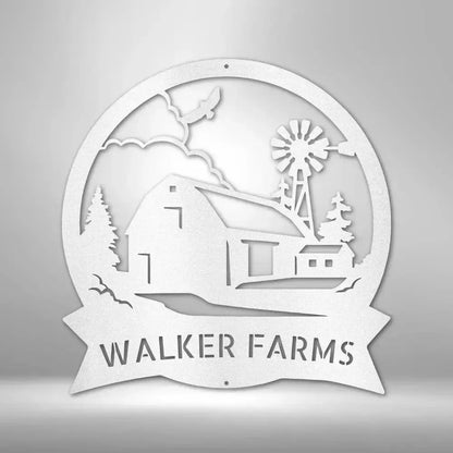 Personalized Farm Metal Art Sign