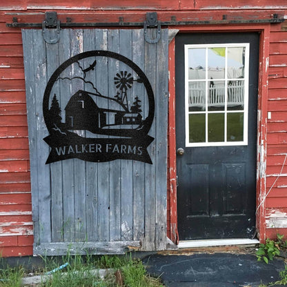 Personalized Farm Metal Art Sign