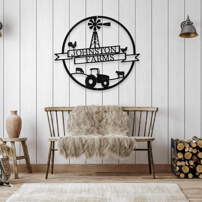 Personalized Farm Metal Art Sign