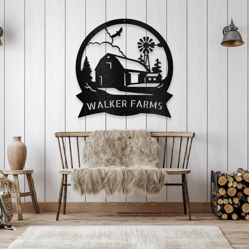 Personalized Farm Metal Art Sign