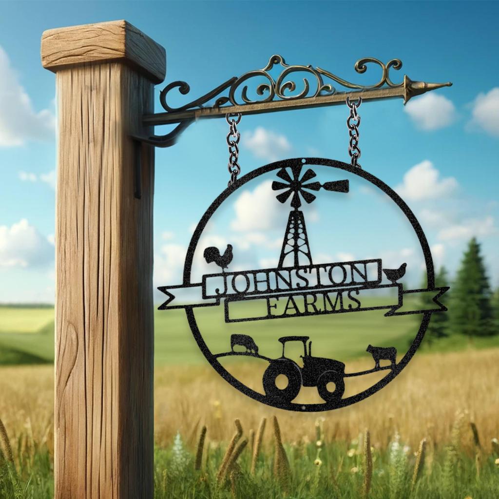 Personalized Farm Metal Art Sign