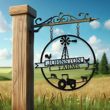 Personalized Farm Metal Art Sign
