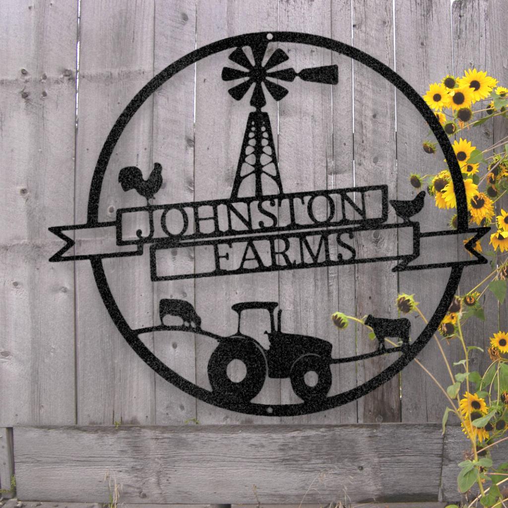 Personalized Farm Metal Art Sign