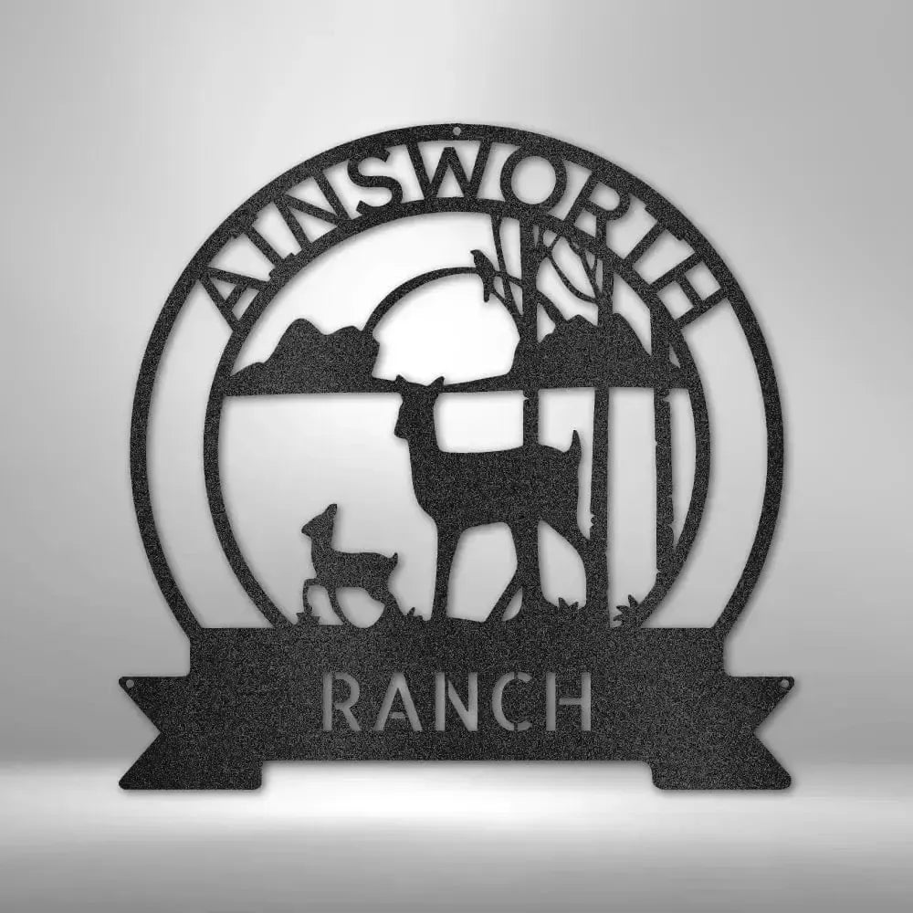 Personalized Farm Sun Set Metal Art Sign