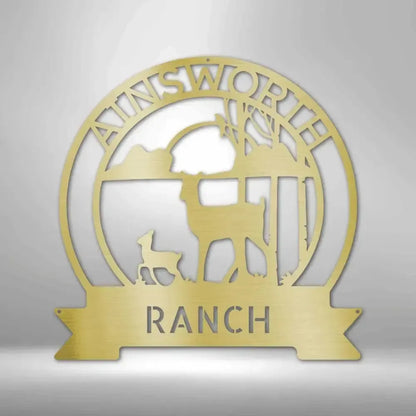 Personalized Farm Sun Set Metal Art Sign