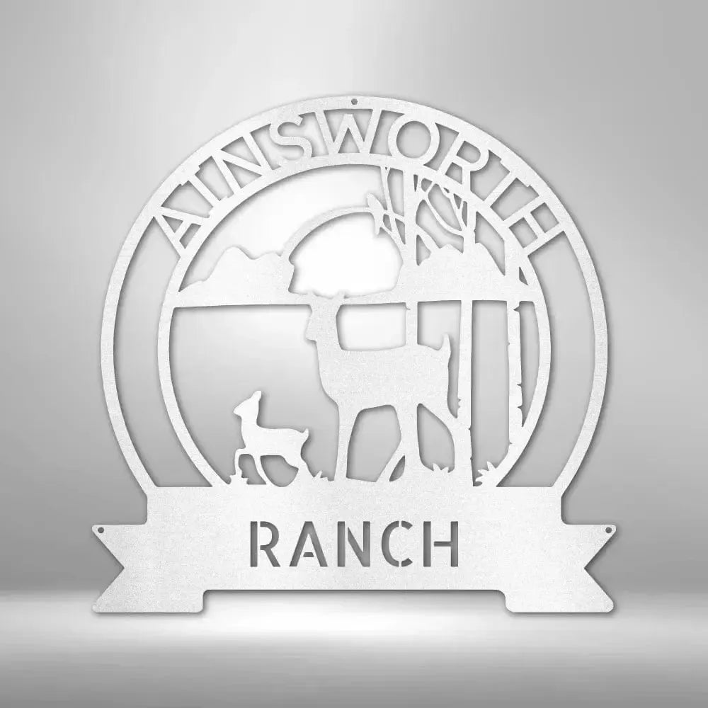 Personalized Farm Sun Set Metal Art Sign