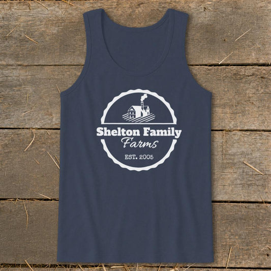 Personalized Farm Tank Top - Navy
