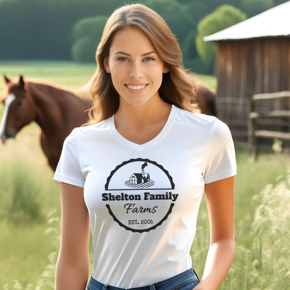 Personalized Farm V-neck