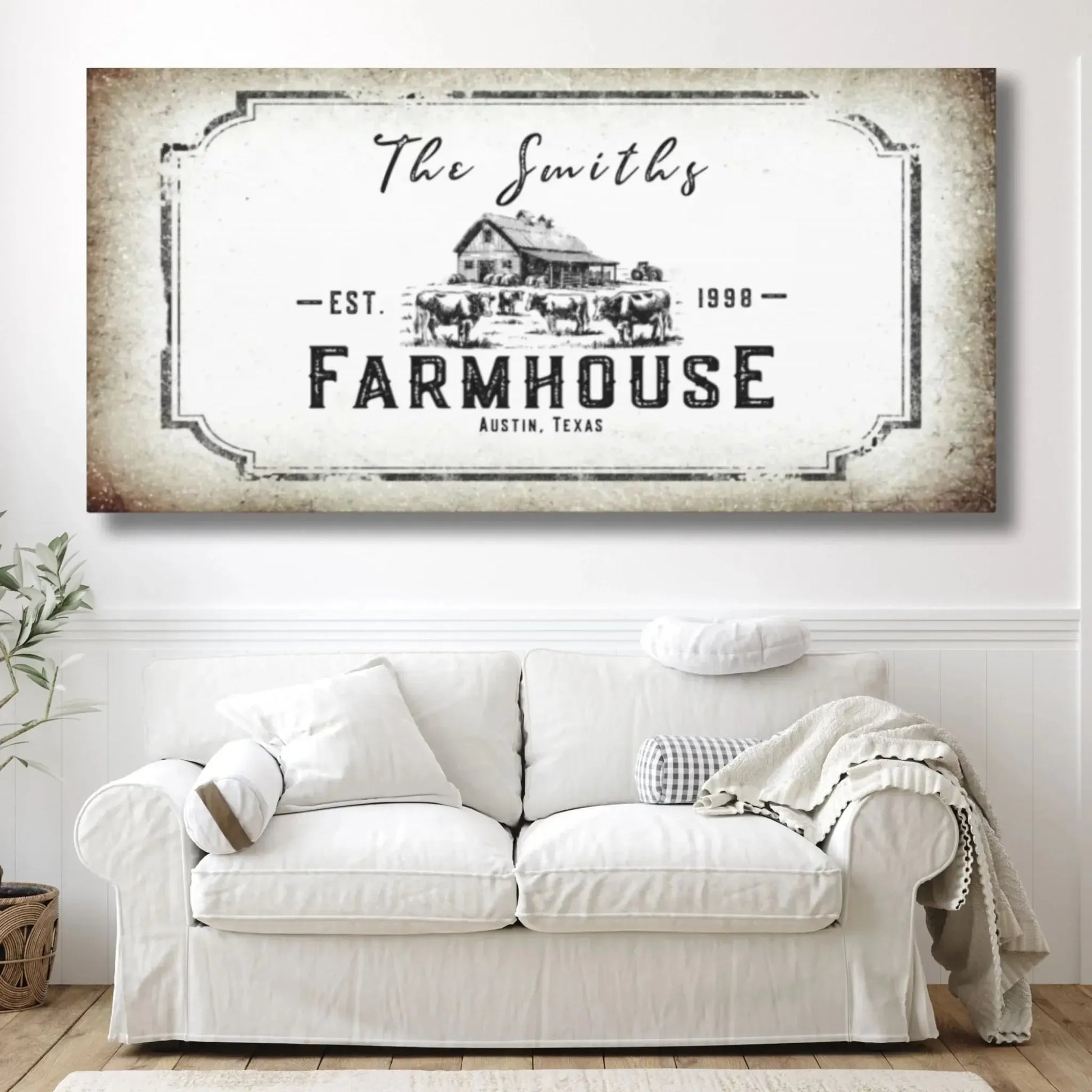 Personalized Farmhouse Canvas