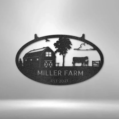 Personalized Farmstead Metal Art Sign